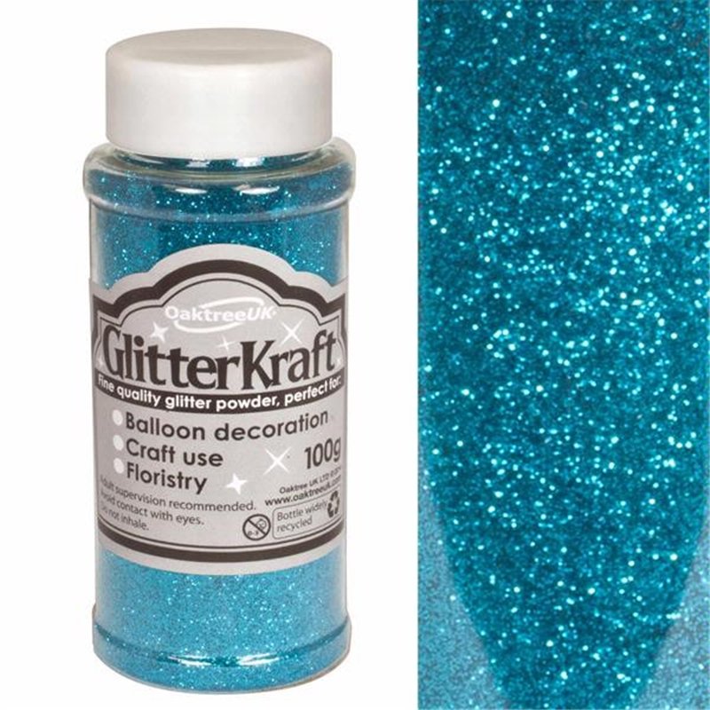 100G TURQUOISE KRAFT FINE GLITTER