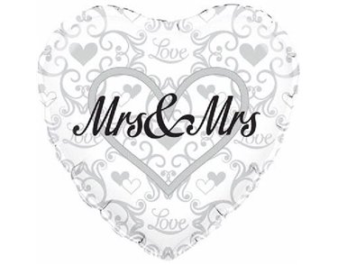 18IN MRS & MRS FOIL BALLOON