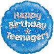 18IN TEENAGER B/DAY BLUE FOIL