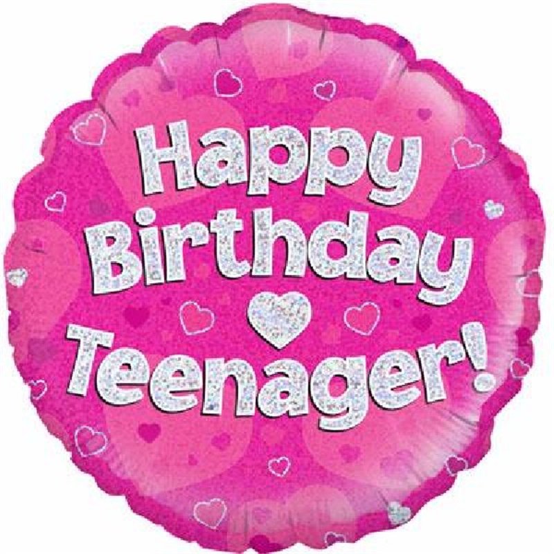 18IN B/DAY TEENAGER PINK FOIL
