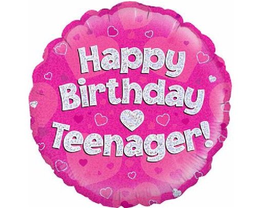 18IN B/DAY TEENAGER PINK FOIL