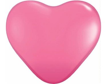 (100) 6IN ROSE HEART BALLOON