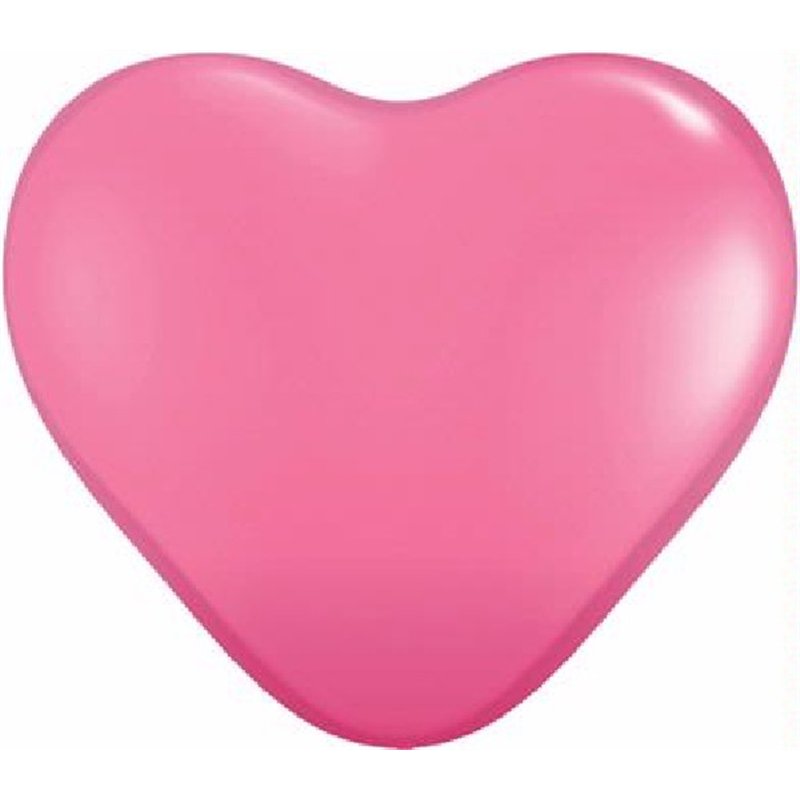 (100) 6IN ROSE HEART BALLOON