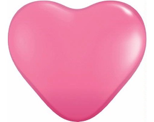 (100) 6IN ROSE HEART BALLOON