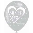 (6) 27.5CM 25TH ANNIVERSARY BALLOONS