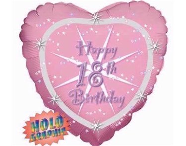 18IN HEART 18TH BIRTHDAY FOIL