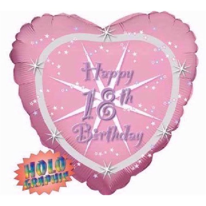 18IN HEART 18TH BIRTHDAY FOIL