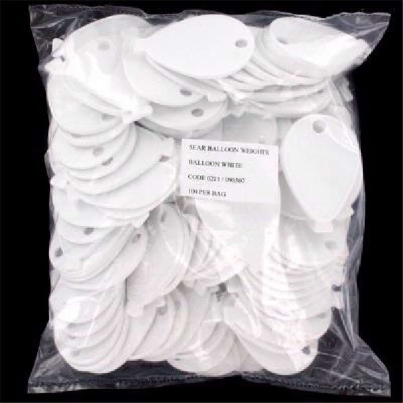 WHITE BALLOON WEIGHTS  100S