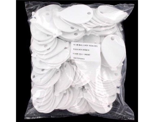 WHITE BALLOON WEIGHTS  100S