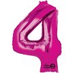 PINK NUMERAL 4 JUMBO FOIL BALLON