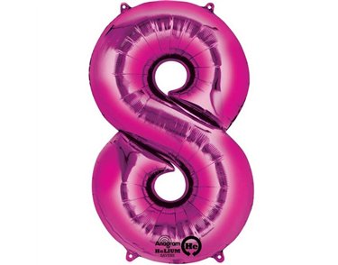 PINK NUMERAL 8 JUMBO FOIL BALLON