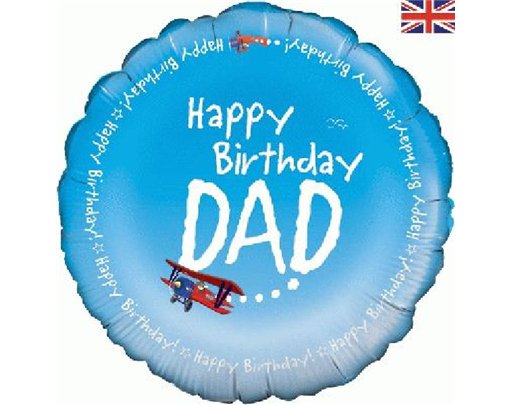18IN HAPPY B/DAY DAD FOIL BALLOON
