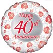 18IN 40TH ANNIVERSARY FOIL BALLOON