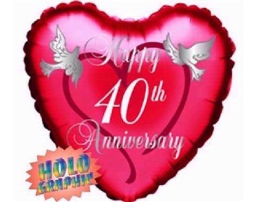 18IN RUBY ANNIVERSARY FOIL BALLOON