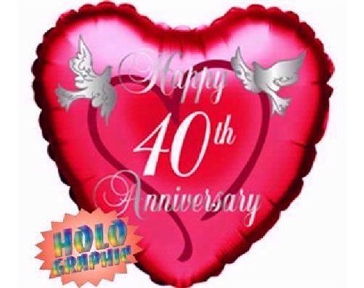 18IN RUBY ANNIVERSARY FOIL BALLOON