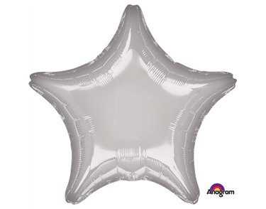 19IN METALLIC SILVER STAR FOIL