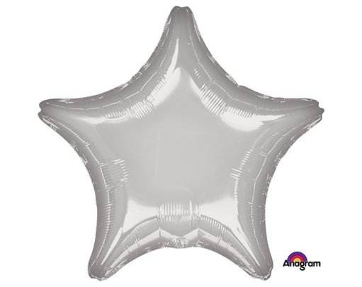 19IN METALLIC SILVER STAR FOIL