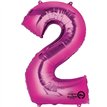 PINK NUMERAL 2 JUMBO FOIL BALLON