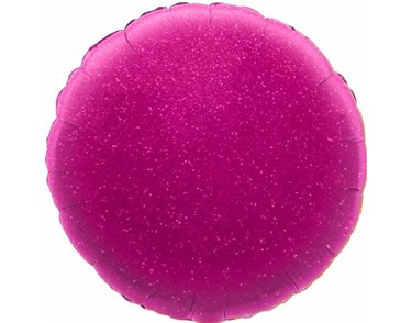 FUCHSIA HOLOGRAPHIC ROUND 18IN FOIL