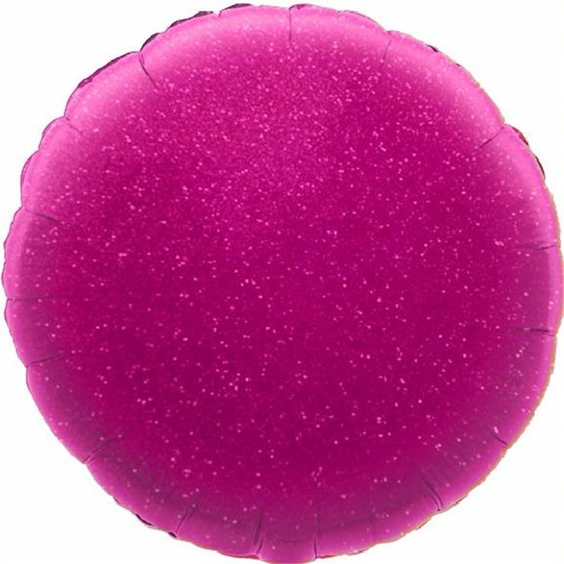 FUCHSIA HOLOGRAPHIC ROUND 18IN FOIL