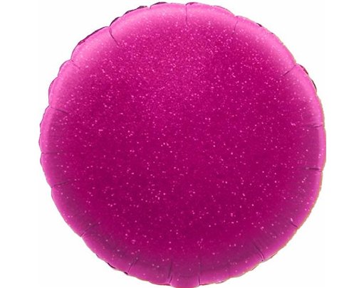 FUCHSIA HOLOGRAPHIC ROUND 18IN FOIL
