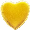 GOLD HOLOGRAPHIC HEART 18IN FOIL