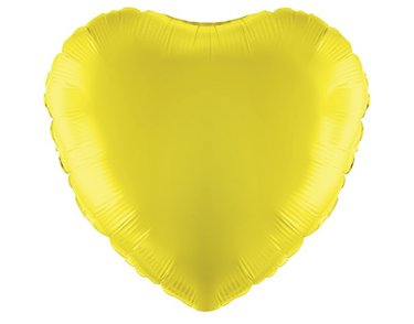 18IN YELLOW HEART FOIL BALLOON