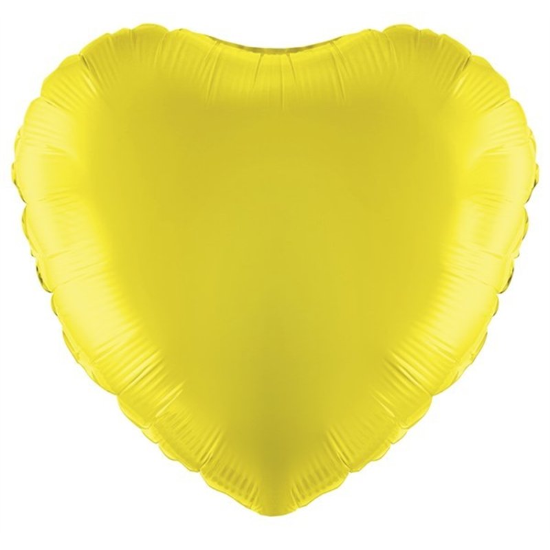 18IN YELLOW HEART FOIL BALLOON