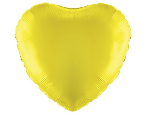 18IN YELLOW HEART FOIL BALLOON