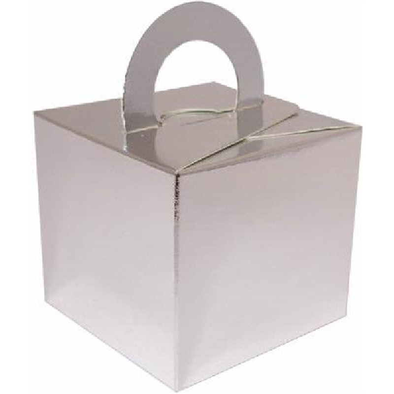 SILVER METALLIC FAVOR BOX  10S