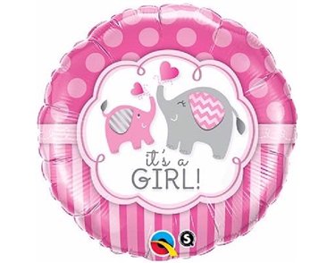 18IN ITS A GIRL ELEPHANTS FOIL