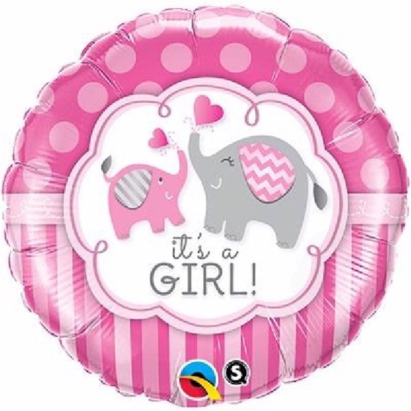 18IN ITS A GIRL ELEPHANTS FOIL