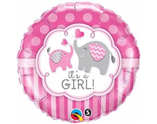 18IN ITS A GIRL ELEPHANTS FOIL