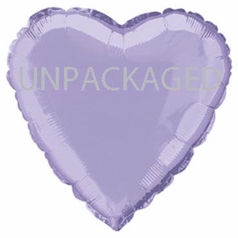 18IN LAVENDAR HEART FOIL BALLOON  12S