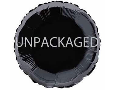 18IN BLACK ROUND FOIL BALLOON  12S