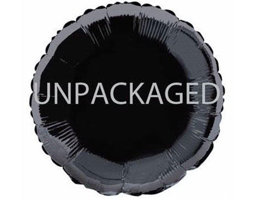 18IN BLACK ROUND FOIL BALLOON  12S
