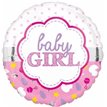 BABY GIRL SCALLOP 18IN FOIL