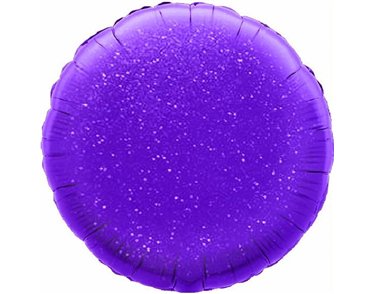 PURPLE HOLOGRAPHIC ROUND 18IN FOIL