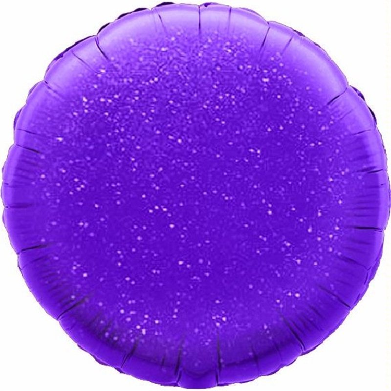 PURPLE HOLOGRAPHIC ROUND 18IN FOIL