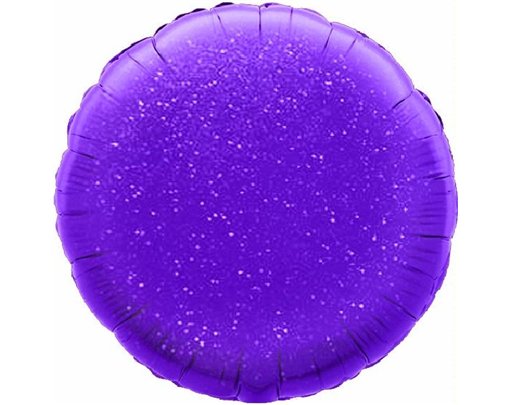 PURPLE HOLOGRAPHIC ROUND 18IN FOIL