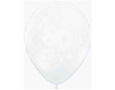 (50) NO.80 11IN DIAMOND CLEAR QUALATEX