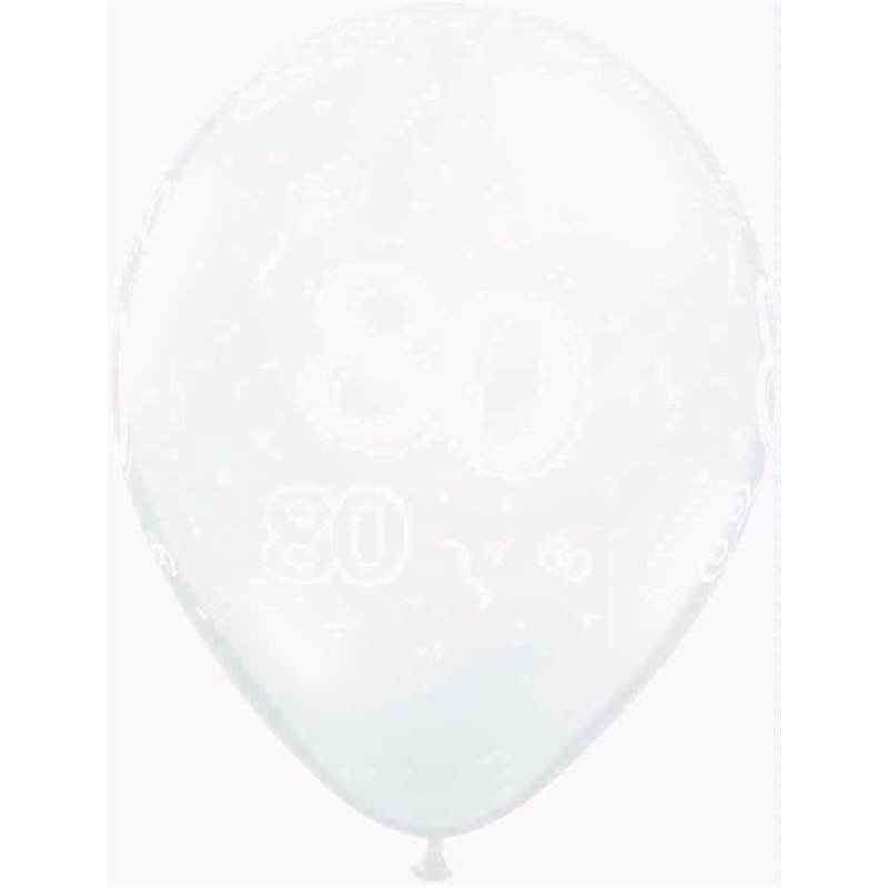 (50) NO.80 11IN DIAMOND CLEAR QUALATEX