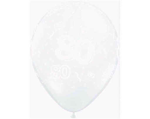 (50) NO.80 11IN DIAMOND CLEAR QUALATEX