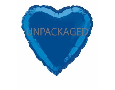 18IN ROYAL BLUE HEART FOIL BALLOON  12S