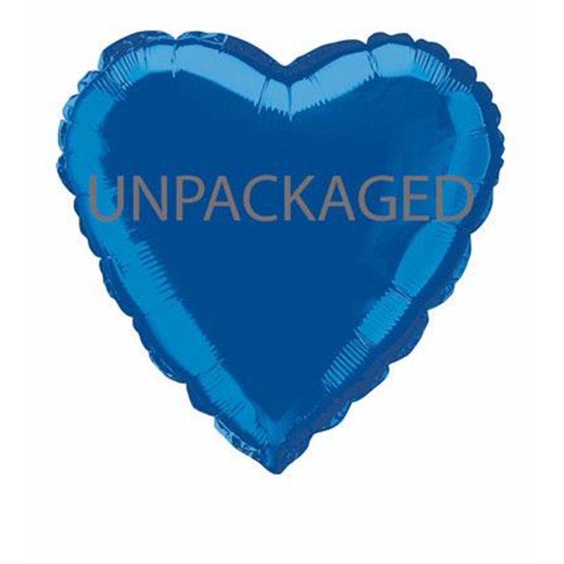 18IN ROYAL BLUE HEART FOIL BALLOON  12S
