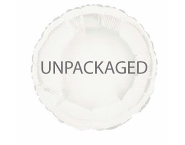18IN WHITE ROUND FOIL BALLOON  12S
