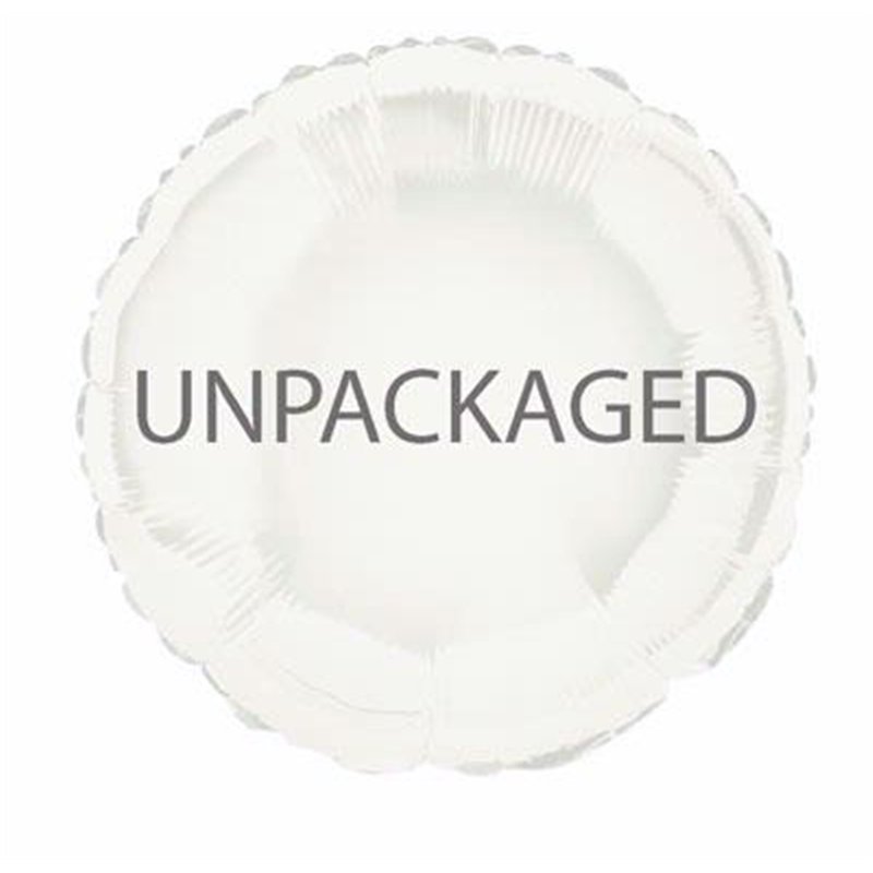 18IN WHITE ROUND FOIL BALLOON  12S