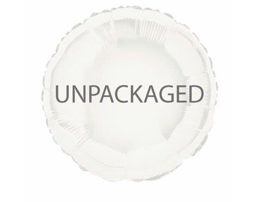 18IN WHITE ROUND FOIL BALLOON  12S
