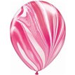 (25) 11IN RED & WHITE AGATE QUALATEX