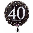 18IN 40TH GOLD SPARKLES FOIL BALLOON